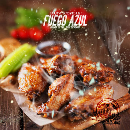 spicy blue cheese wings just got a serious upgrade with fuego azul micro salt